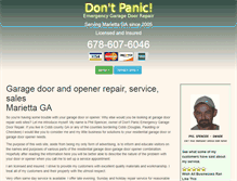 Tablet Screenshot of dontpanicdoor.com